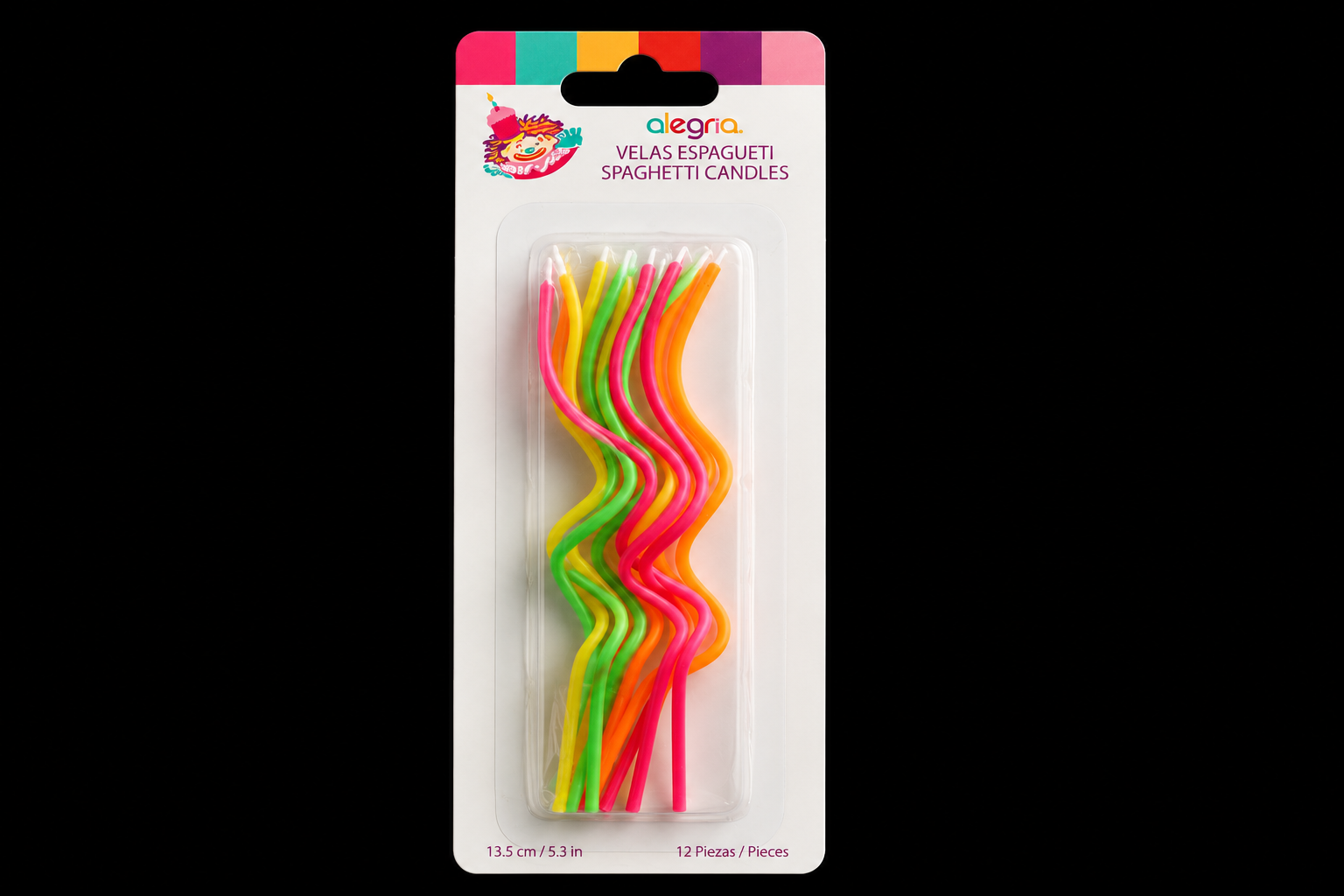 Vela Espagueti Colores